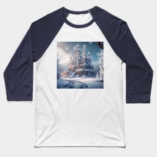 White Snow House Baseball T-Shirt